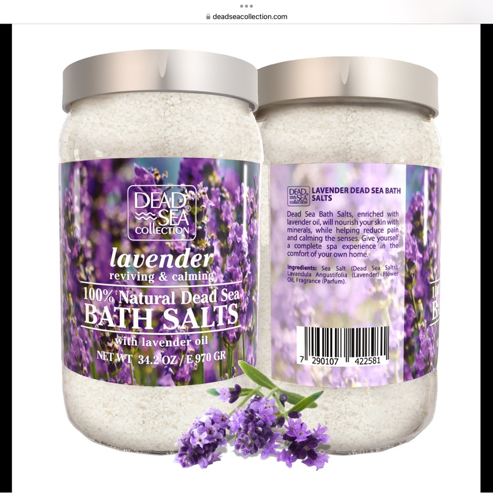 Lavender Bath Salts with Natural Dead Sea Minerals with Lavender Oil. Healing!